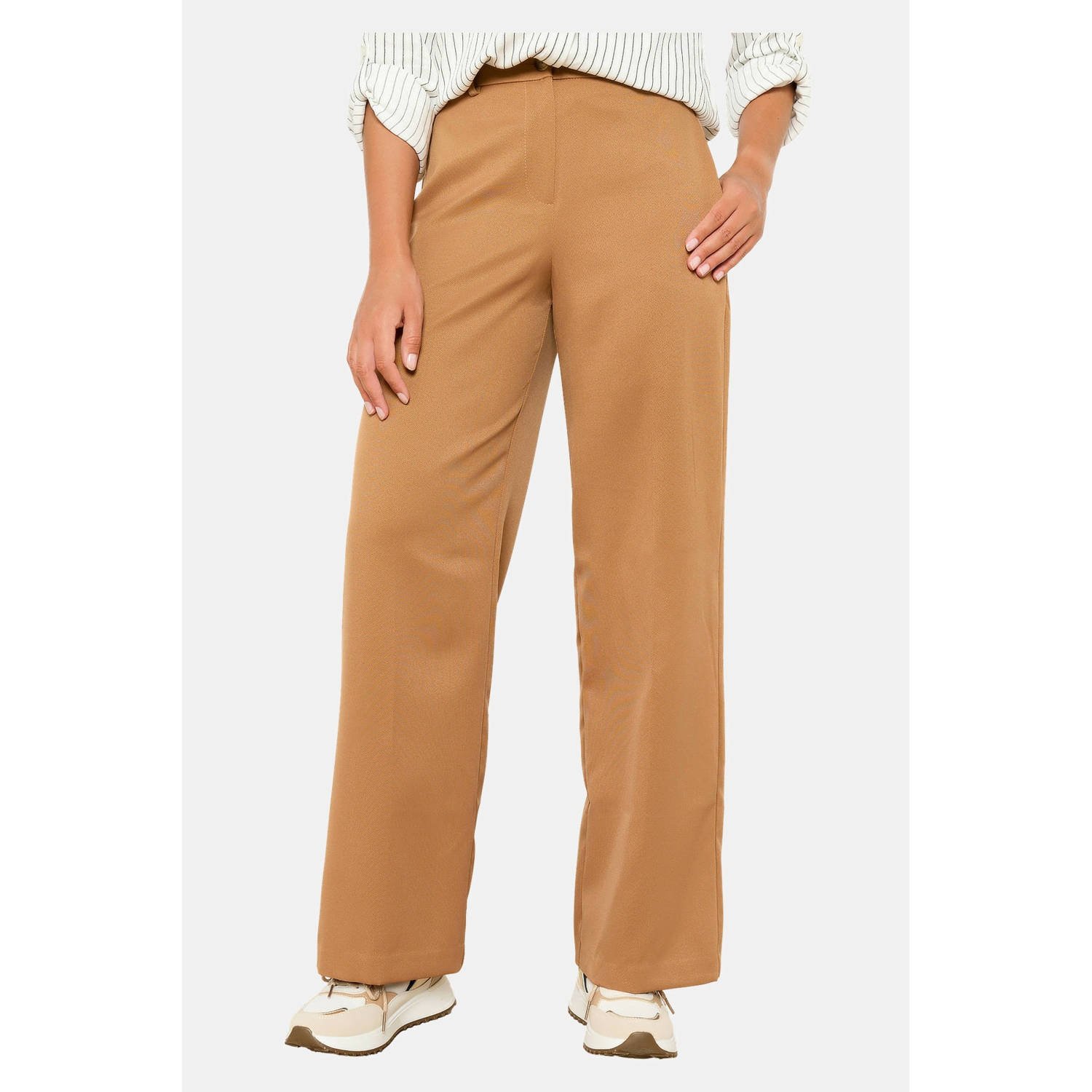 LOLALIZA straight fit broek camel