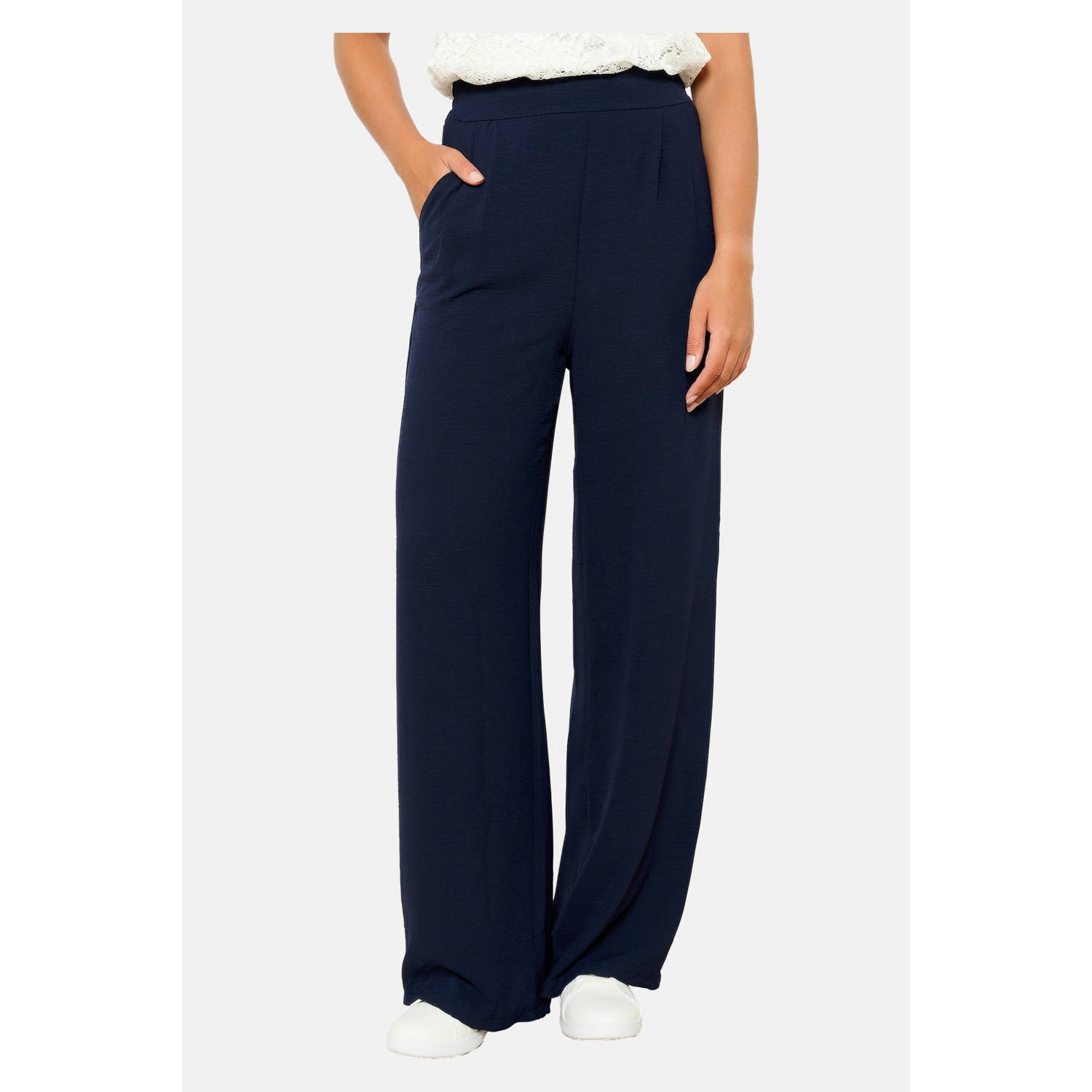 LOLALIZA wide leg broek navy basic