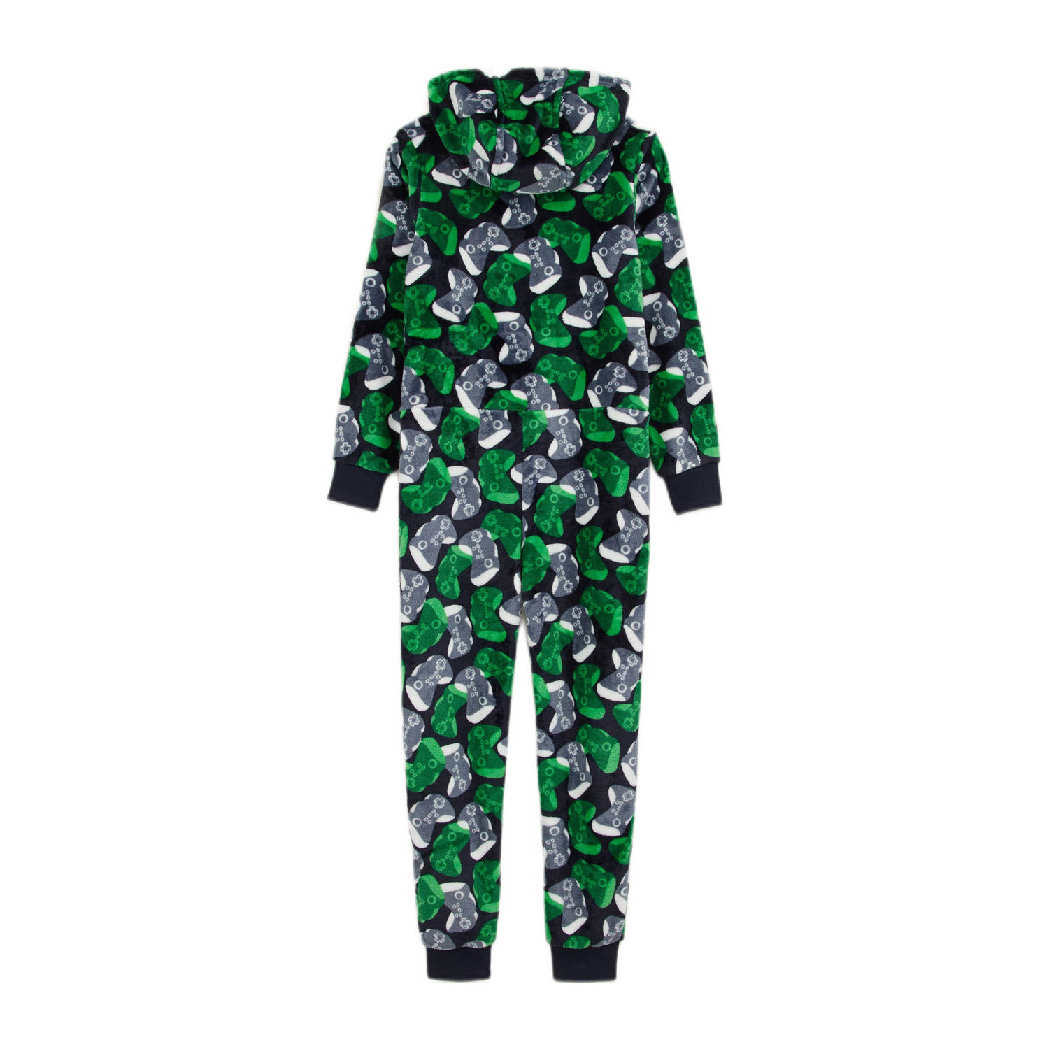 WE Fashion Onesie game controllers Donkerblauw grijs groen