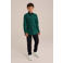 WE Fashion overhemd met vlinderstrik - donkergroen/wit/zwart