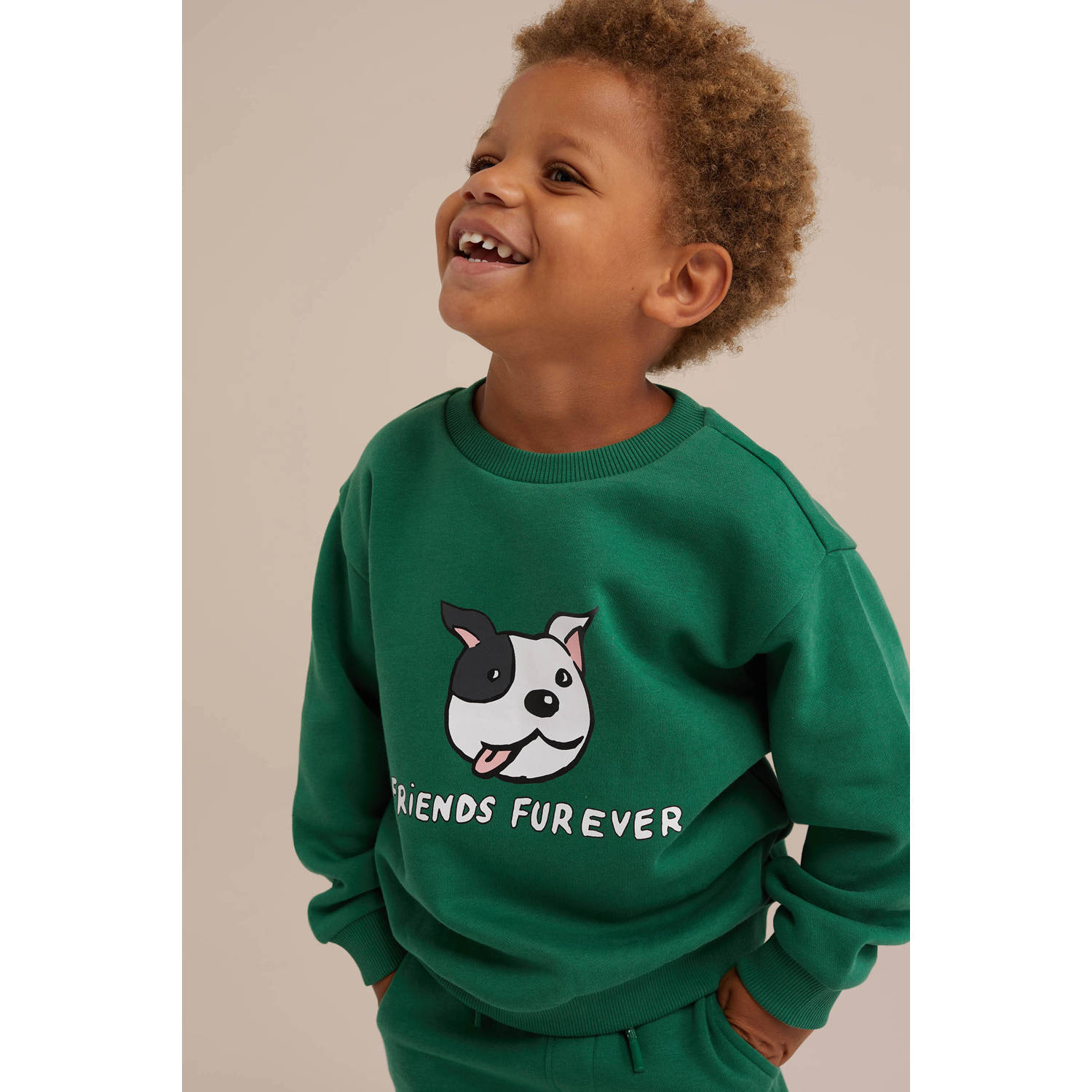 WE Fashion sweater groen