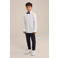 WE Fashion overhemd met strik - wit/donkerblauw