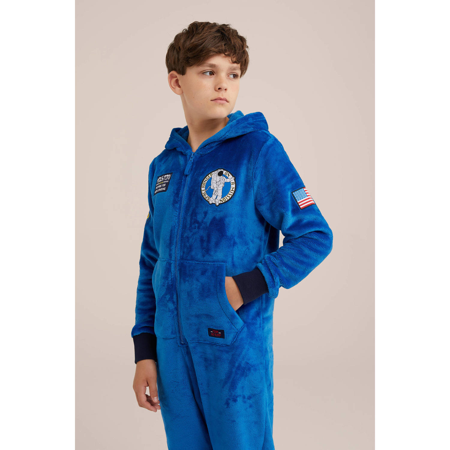 WE Fashion Onesie astronaut blauw