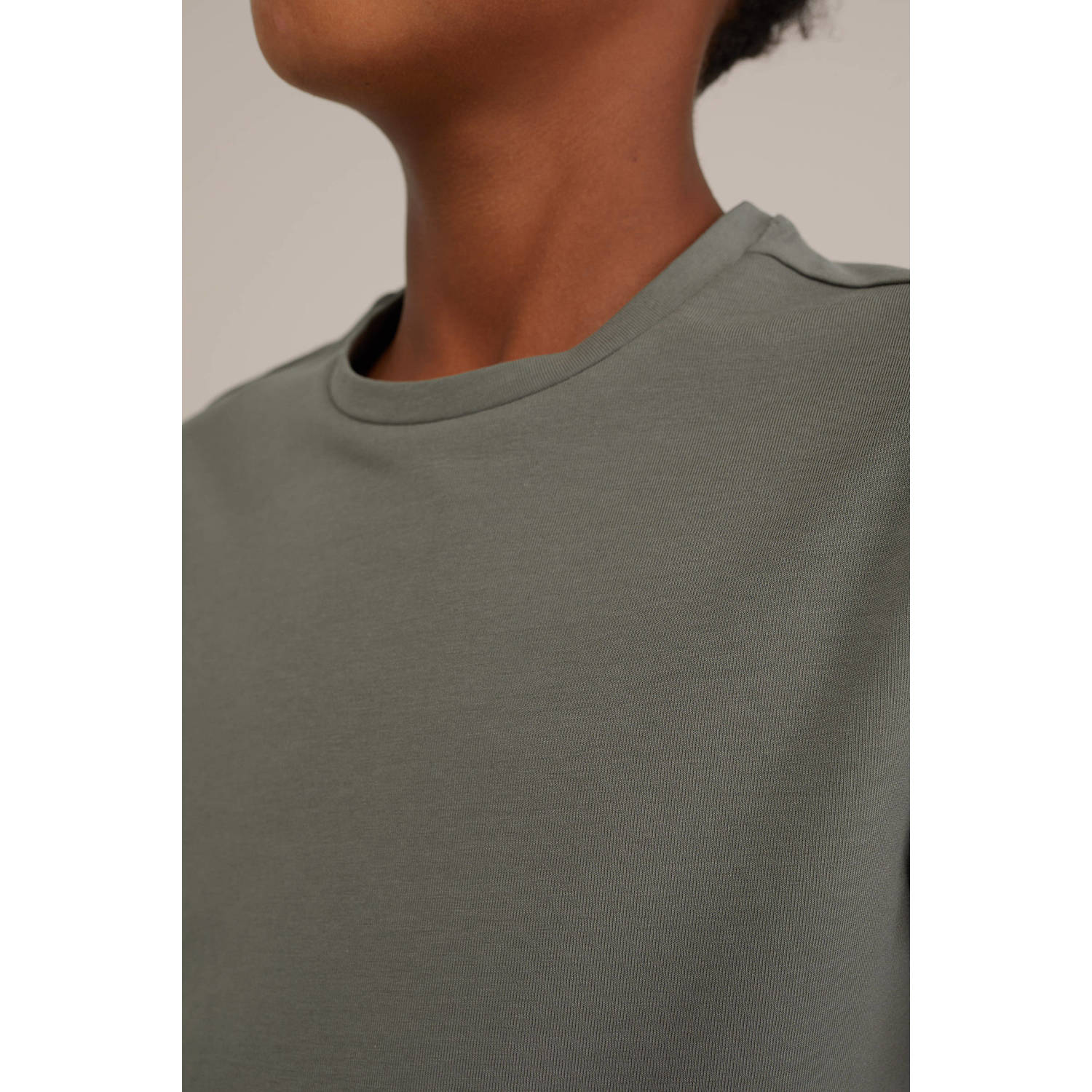 WE Fashion T-shirt grijsgroen