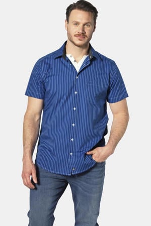 casual overhemd blauw