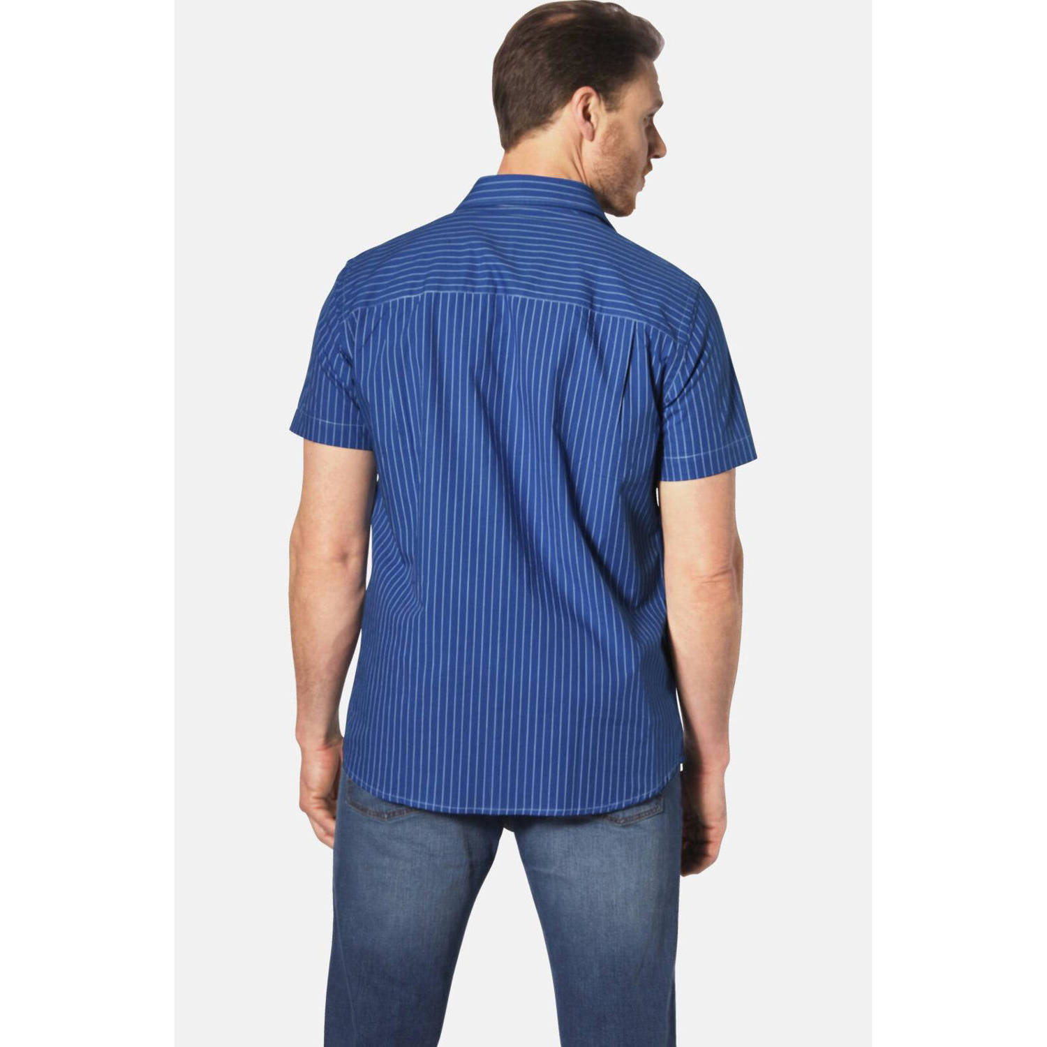 Jan Vanderstorm casual overhemd blauw