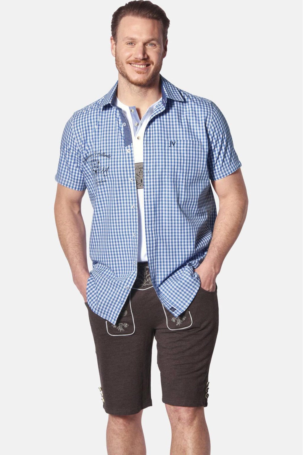 Jan Vanderstorm casual overhemd blauw