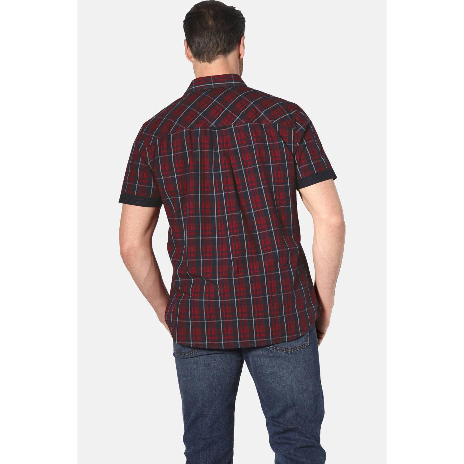 Jan Vanderstorm casual overhemd donkerblauw