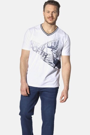 T-shirt BRYNO Plus Size met printopdruk wit