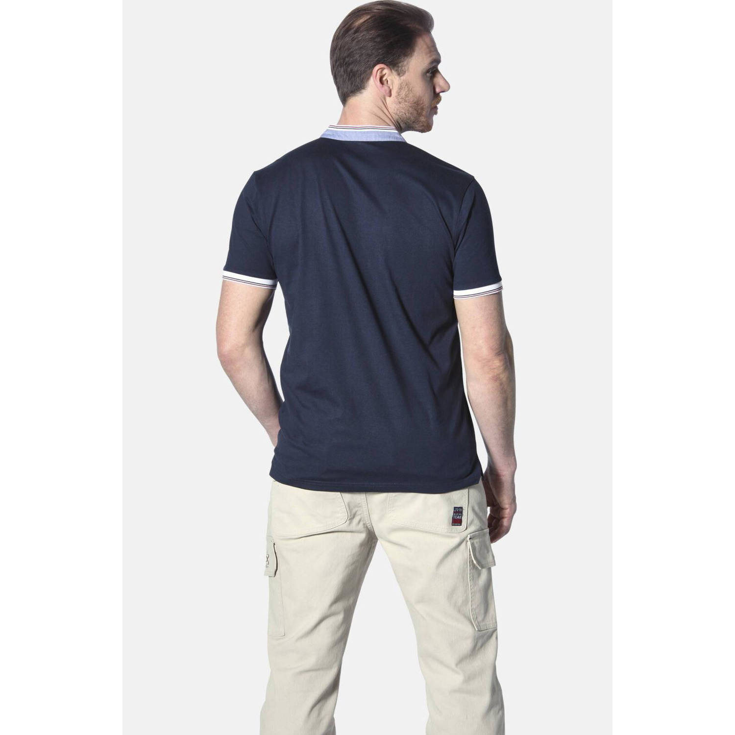 Jan Vanderstorm T-shirt EDFINN Plus Size met printopdruk donkerblauw