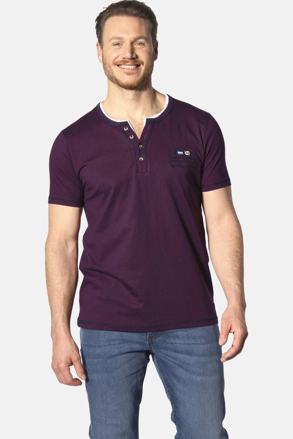 Jan Vanderstorm T-shirt Plus Size HAFTOR donkerrood