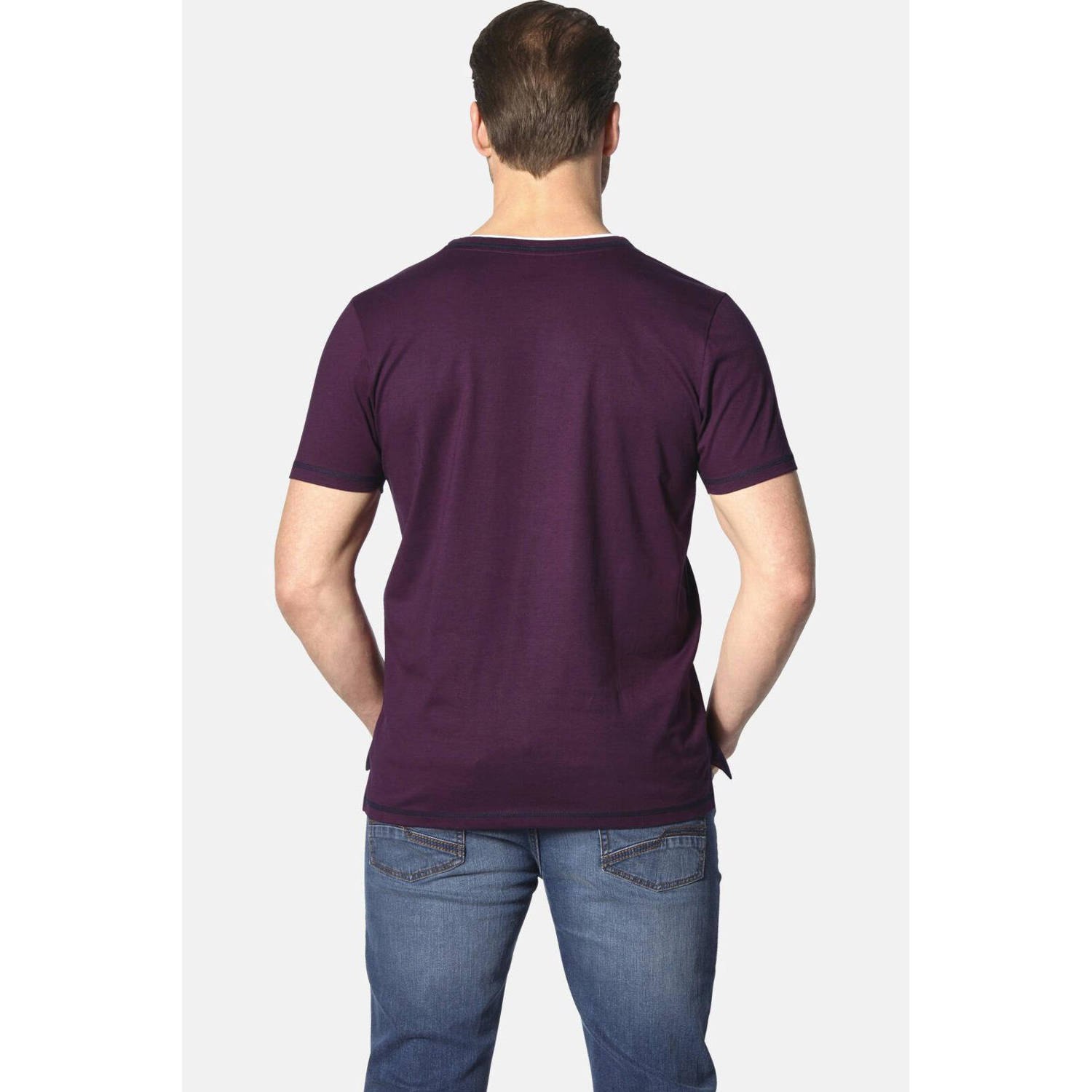 Jan Vanderstorm T-shirt Plus Size HAFTOR donkerrood