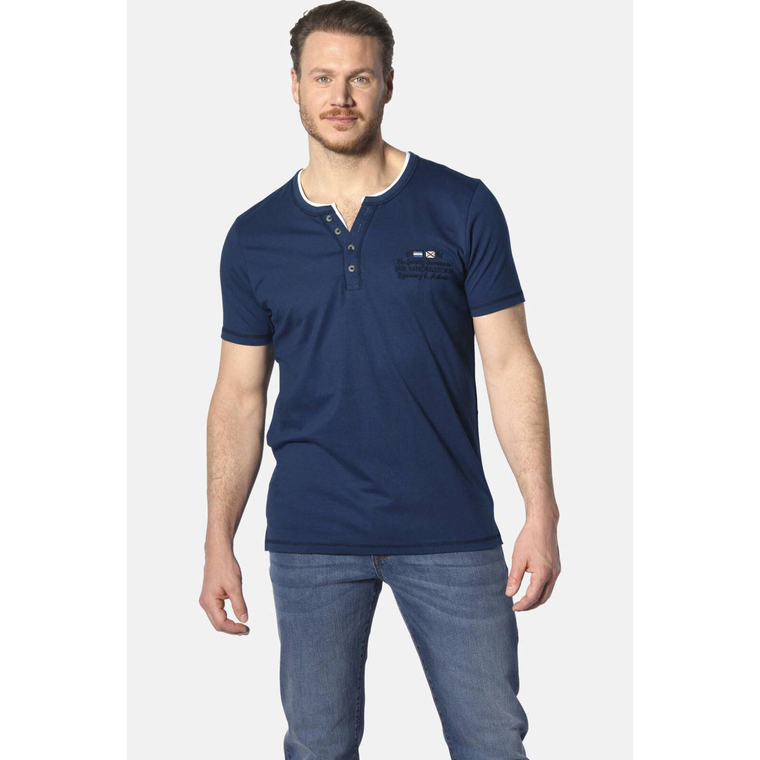 Jan Vanderstorm T-shirt Plus Size HAFTOR blauw