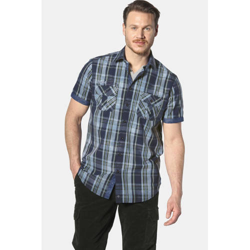 Jan Vanderstorm casual overhemd LANDOTAN Plus Size donkerblauw afbeelding