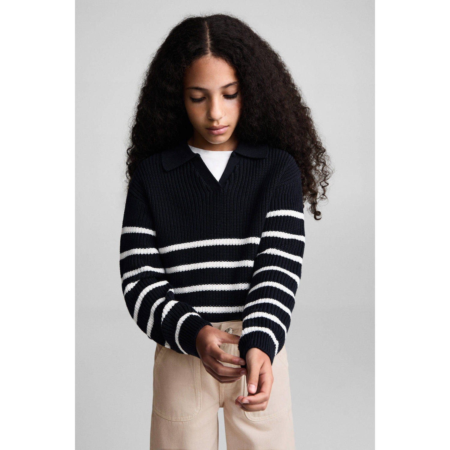 Mango Kids gebreide trui marine