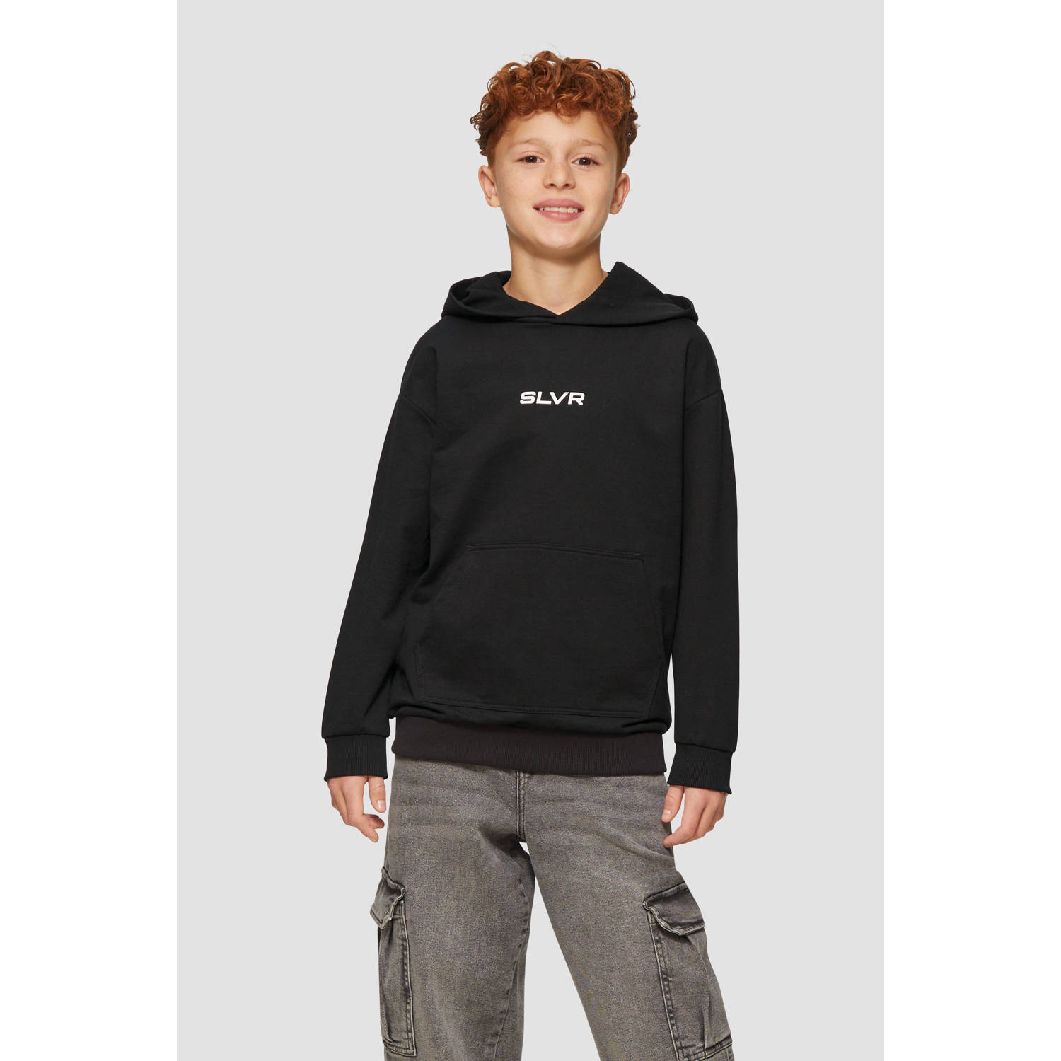 S.Oliver RED LABEL Comfort fit hoodie met kangoeroezak en logoprint