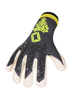 Junior keepershandschoenen grijs/wit/geel
