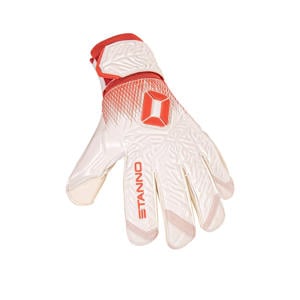 Junior  keepershandschoenen ecru/rood