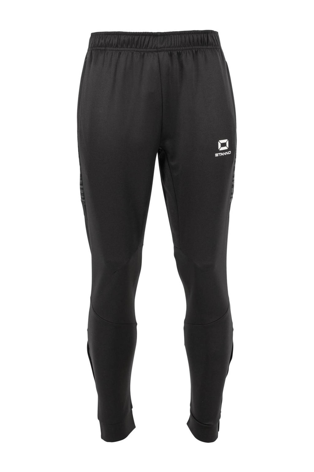 Zwarte jongens en meisjes Stanno Junior trainingsbroek Bolt van polyester met regular fit en elastische tailleband