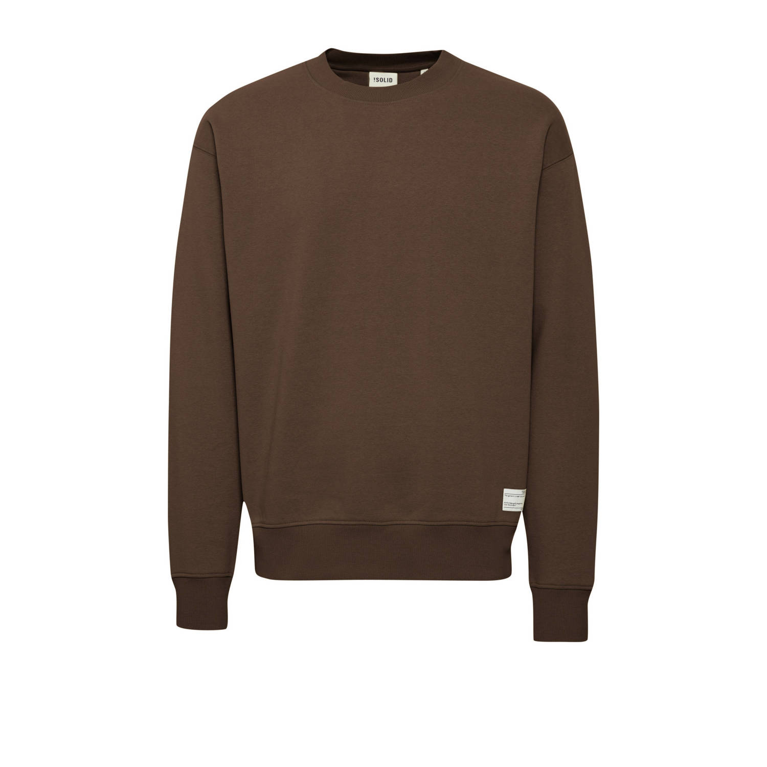 Solid sweater SDLenz bruin