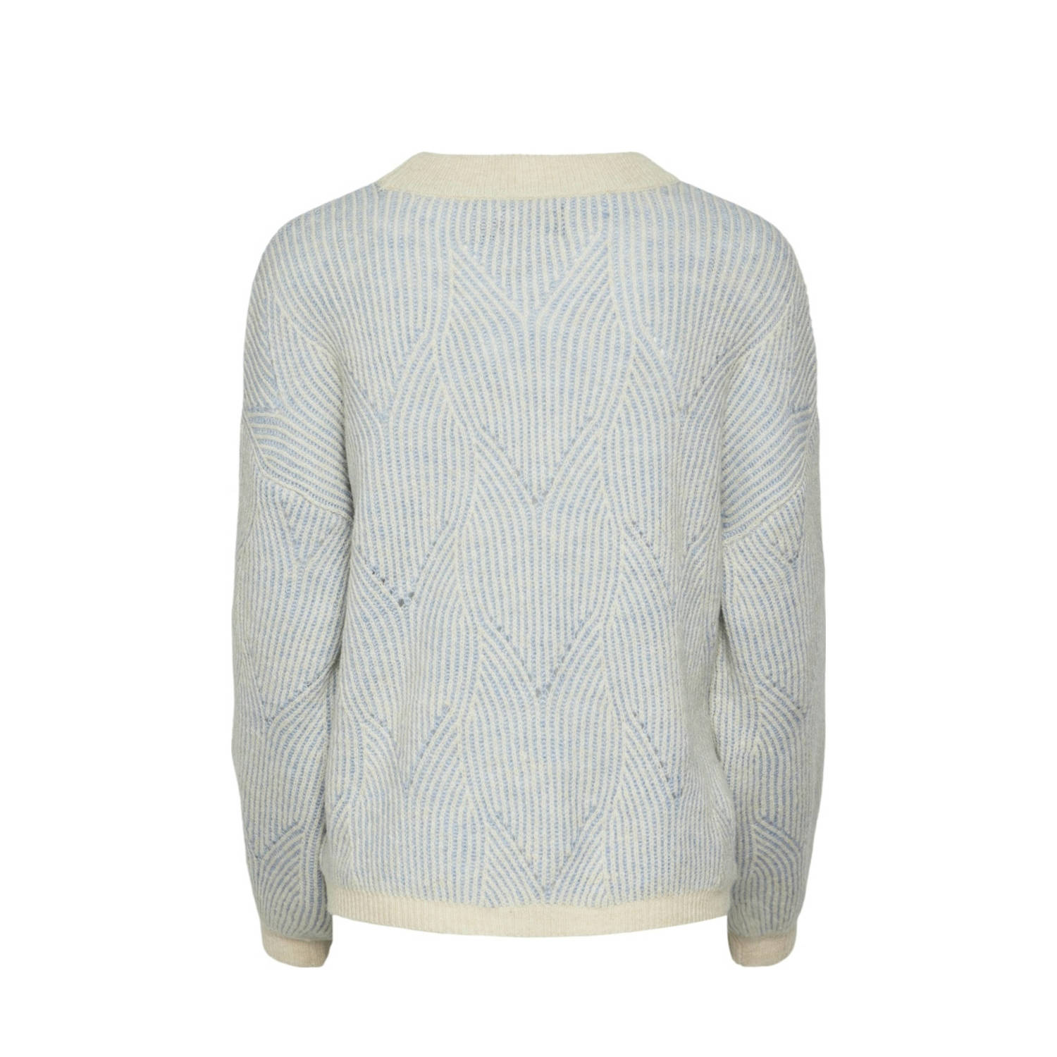 PIECES wollen gebreide trui blauw PCJENNA