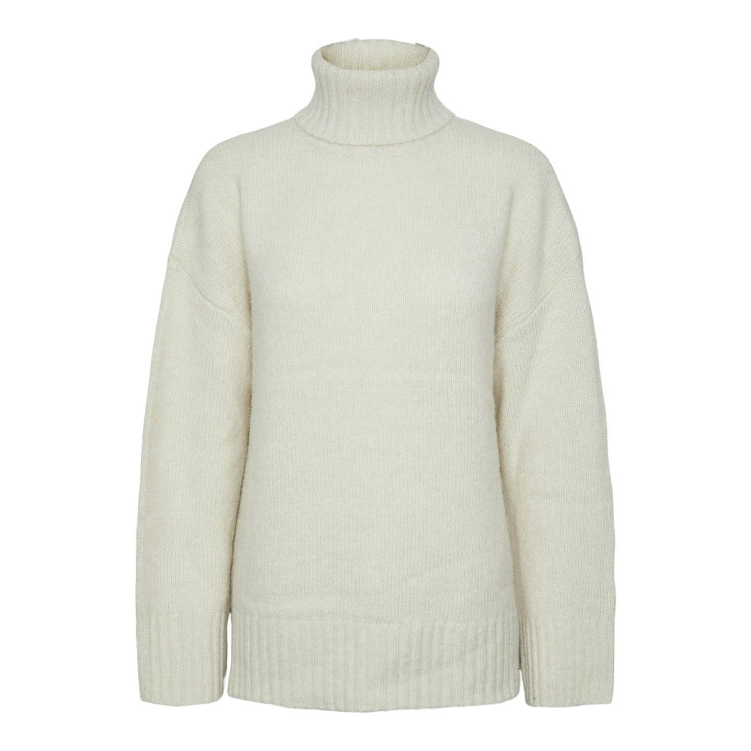 Pieces Coltrui PCNANCY LS LOOSE ROLL NECK KNIT NOOS BC
