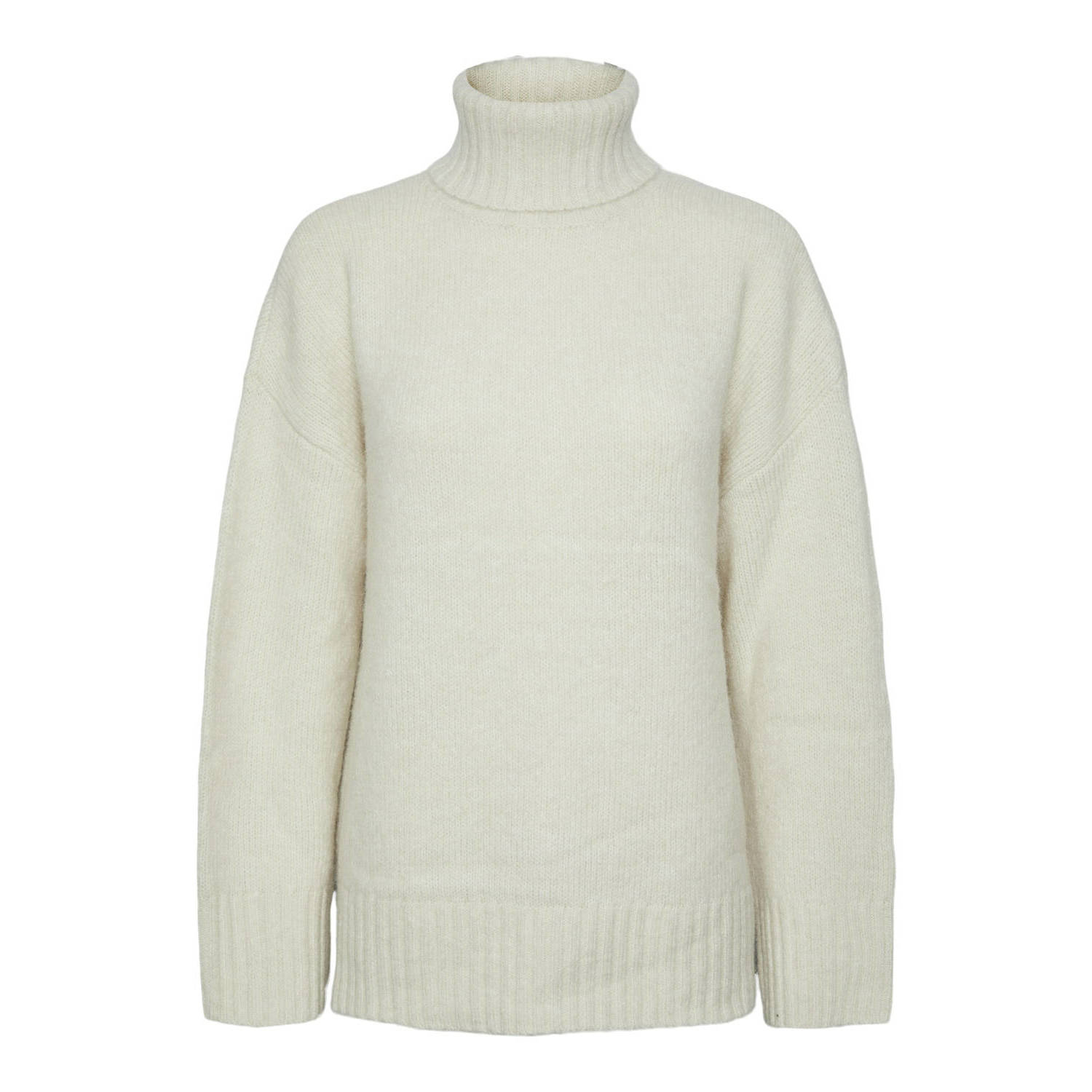 Pieces Coltrui PCNANCY LS LOOSE ROLL NECK KNIT NOOS BC