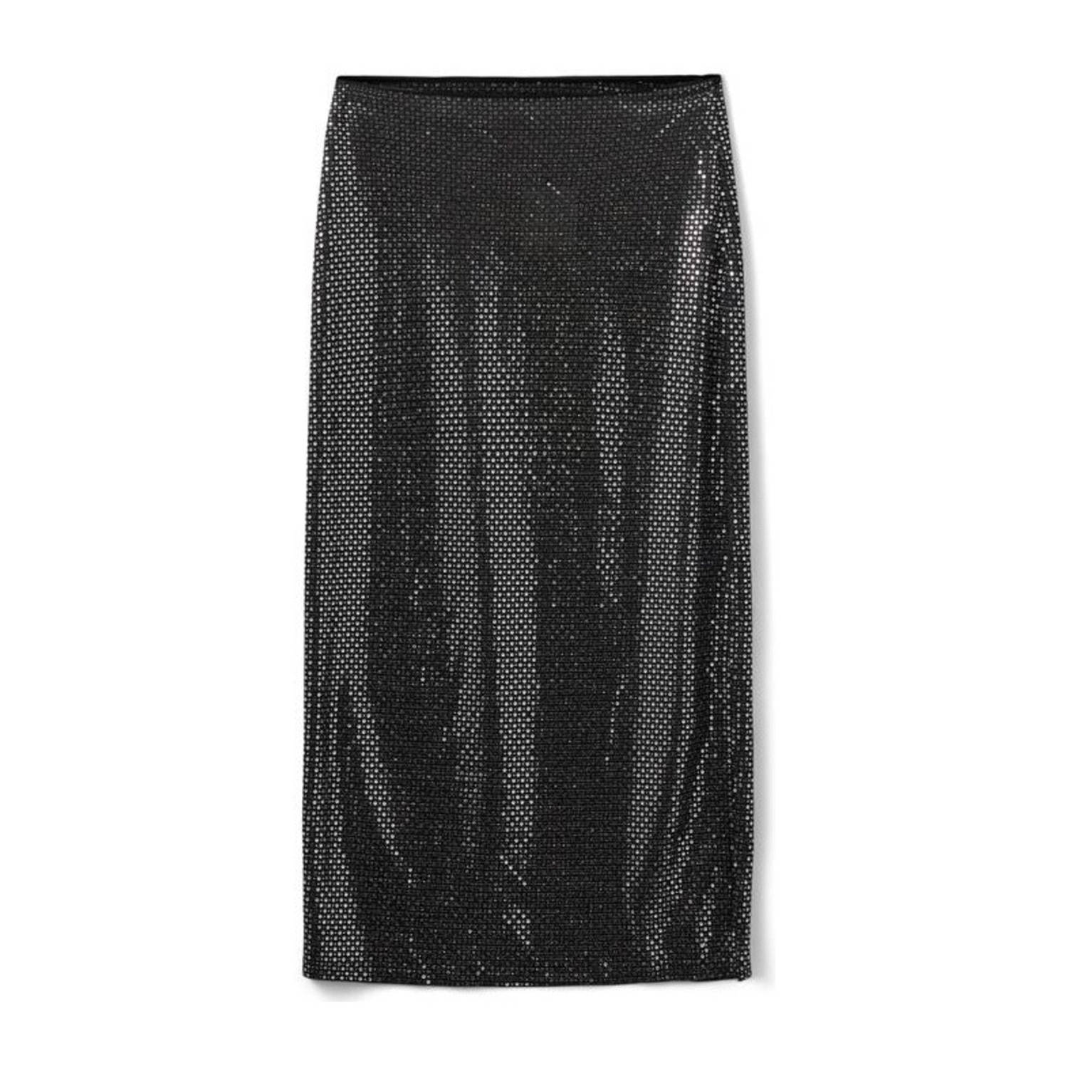 Sofie Schnoor Starlasw Zwart Zilver Maxi Rok Gray Dames
