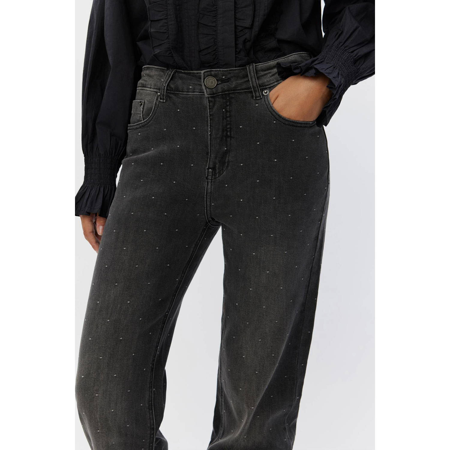 Sofie Schnoor high waist wide leg jeans black denim