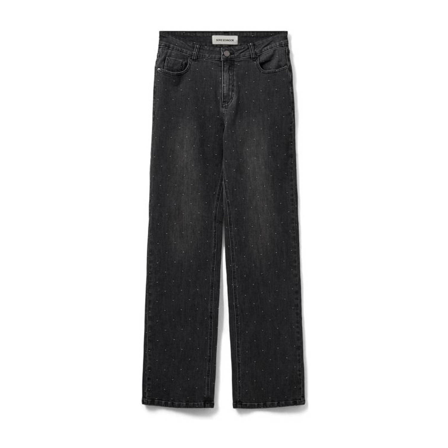 Sofie Schnoor high waist wide leg jeans black denim