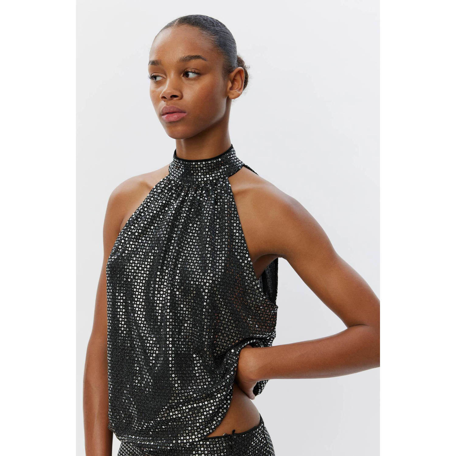 Sofie Schnoor glitter top zwart