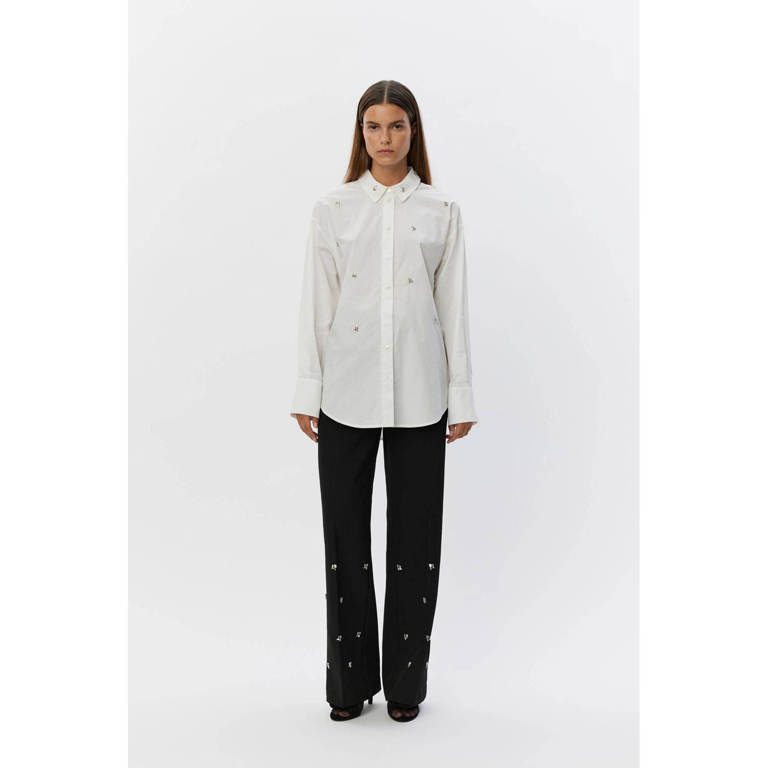 Sofie Schnoor blouse wit met strass steentjes