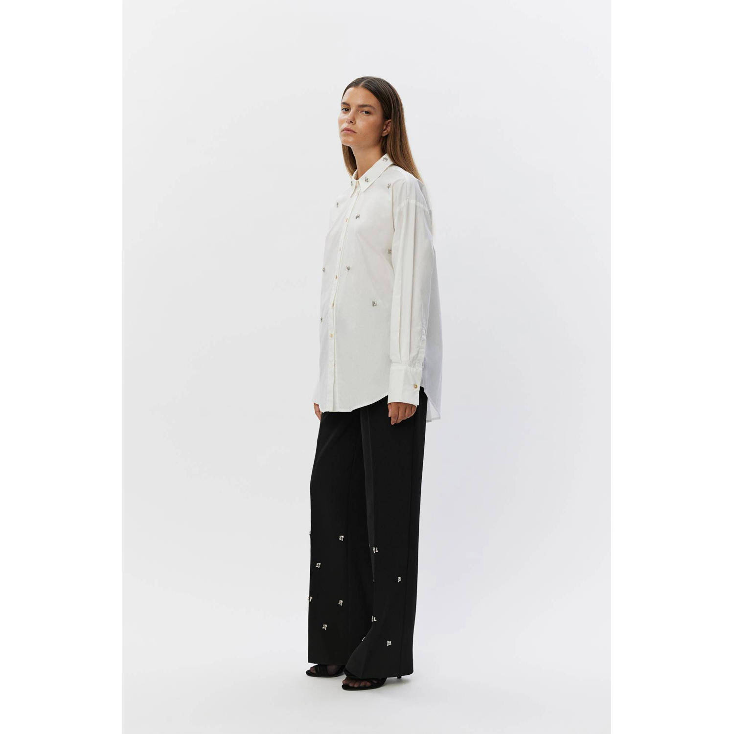 Sofie Schnoor blouse wit met strass steentjes