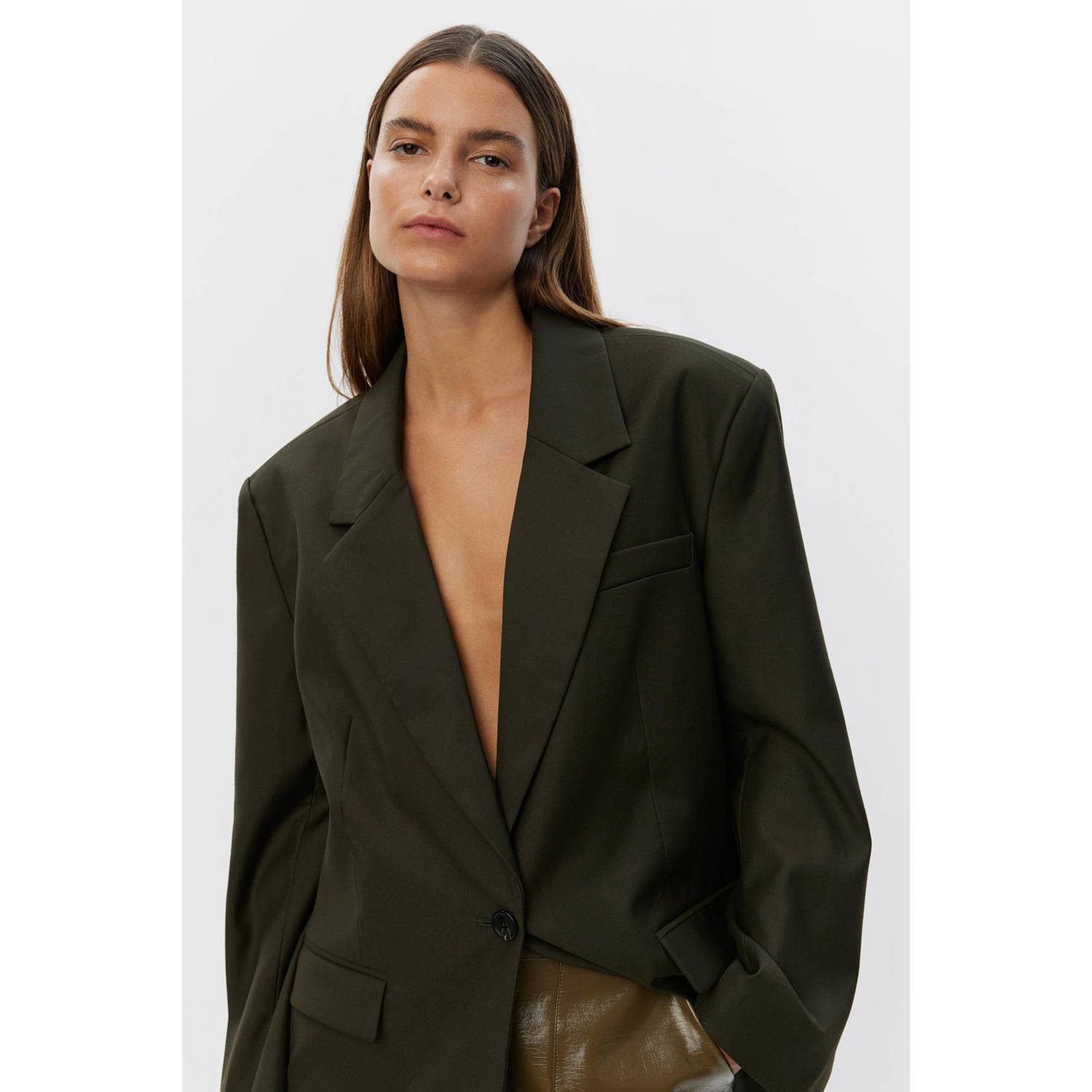 Sofie Schnoor oversized blazer olijfgroen
