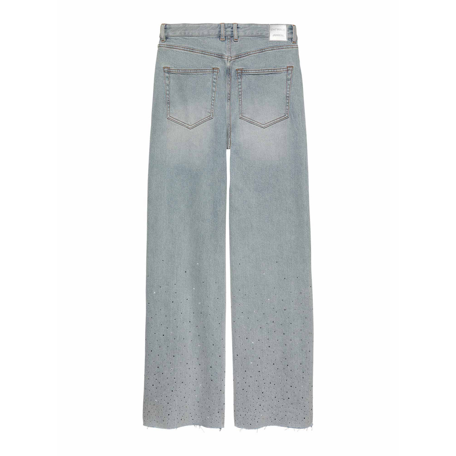 Catwalk Junkie high waist straight leg jeans light blue denim