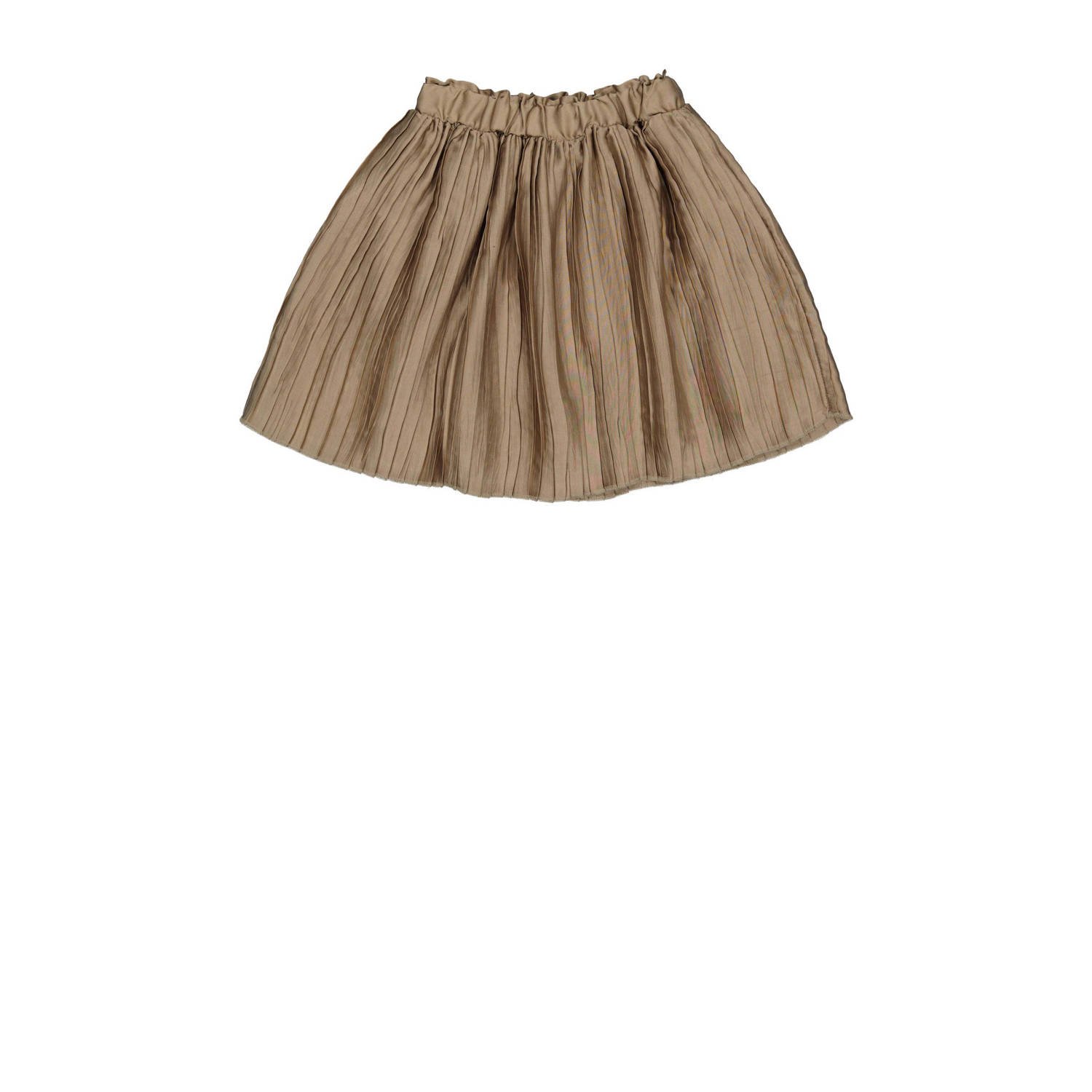 LEVV plissé rok bruin Meisjes Polyester Effen 116