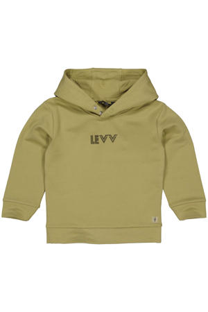 hoodie met logo olijfgroen