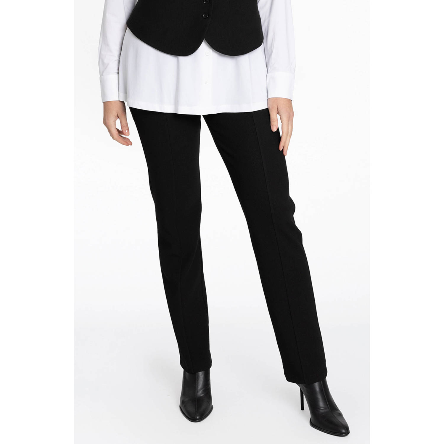 YOEK straight fit broek zwart