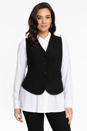gestreept gilet zwart