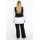 YOEK gestreepte loose fit broek zwart