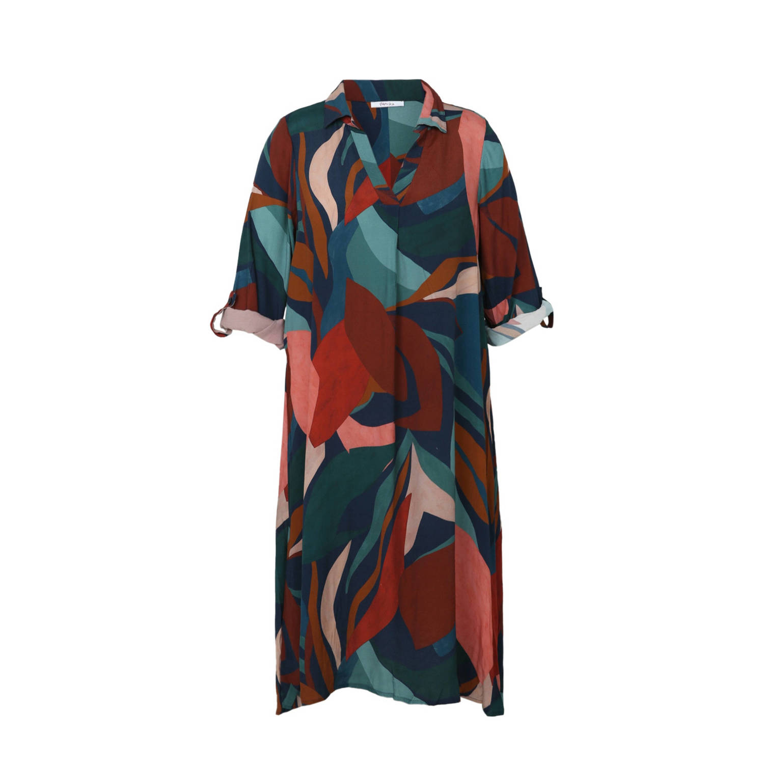 Paprika blousejurk met grafische print multi