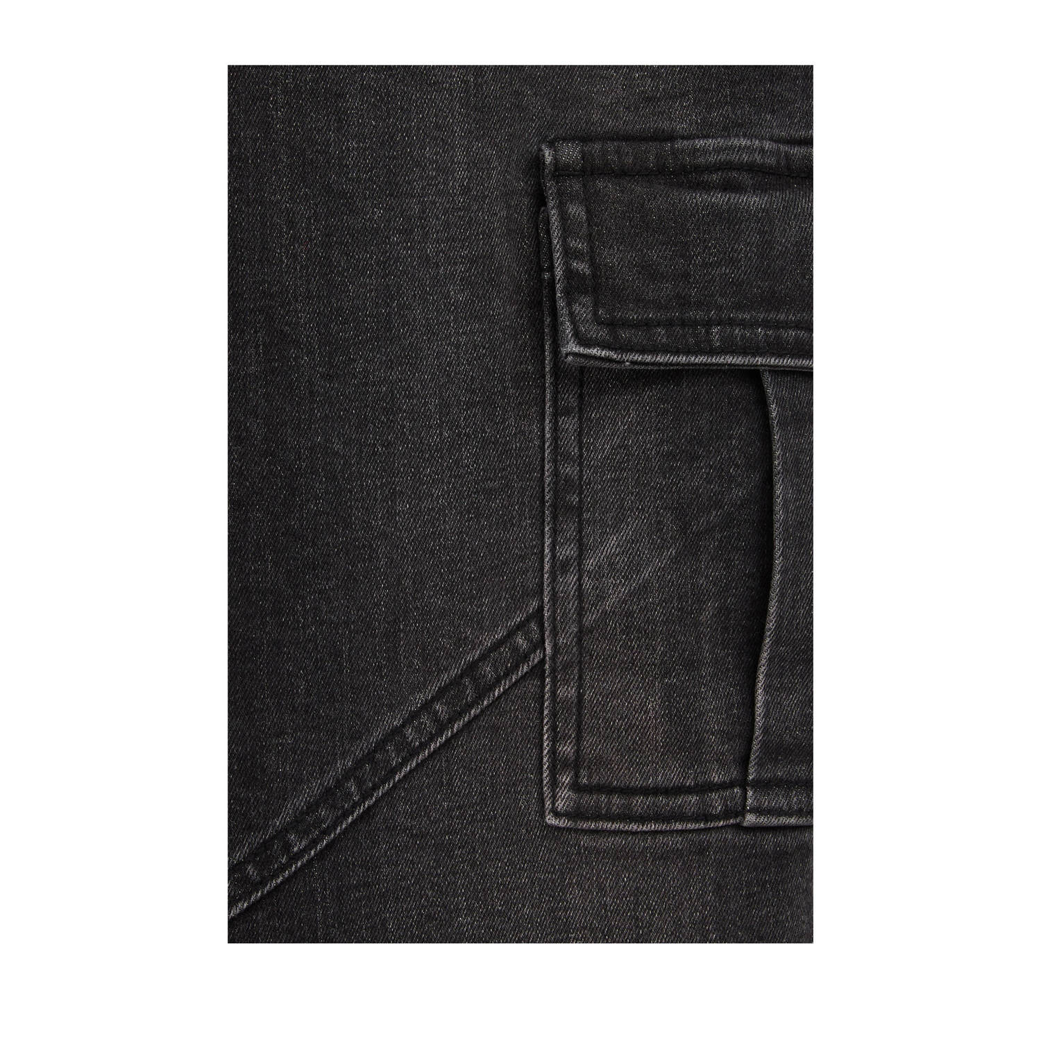 WE Fashion tapered fit jeans black faded