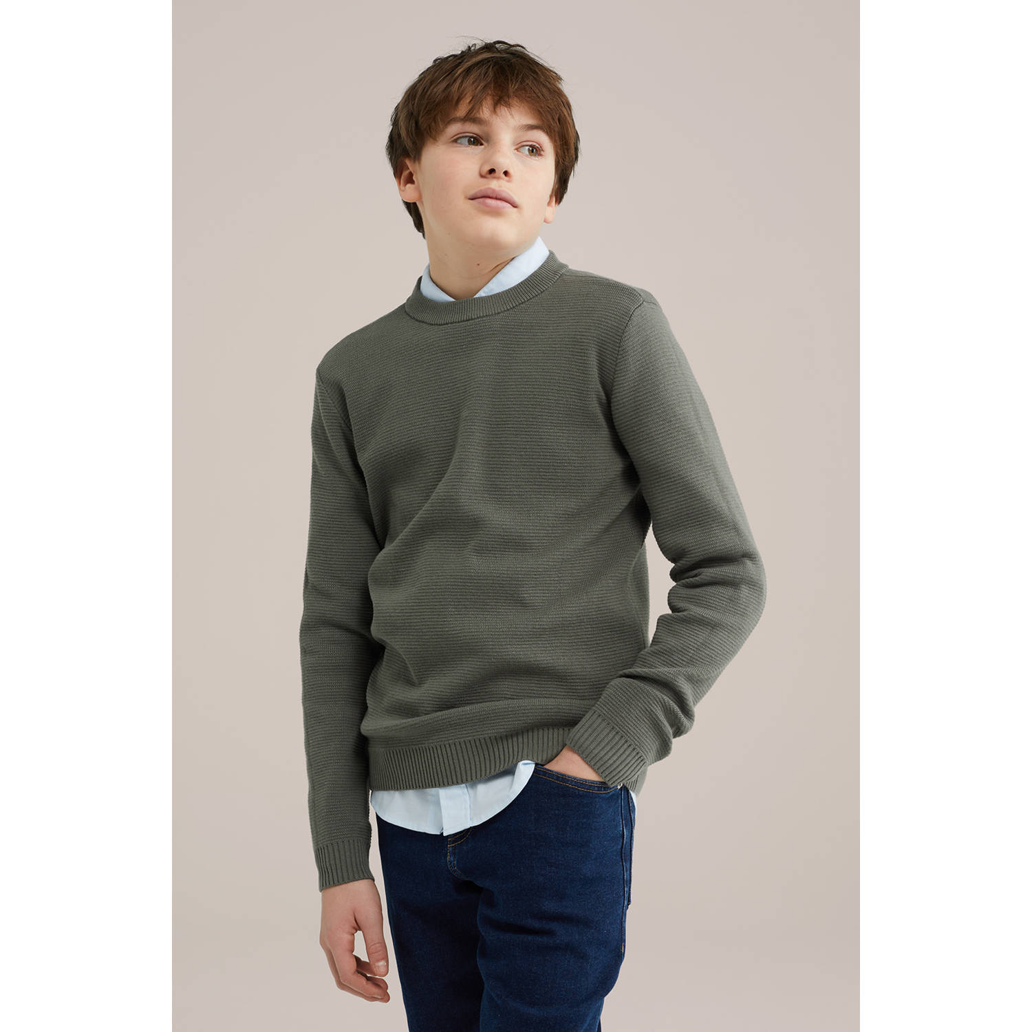 WE Fashion gebreide trui groen