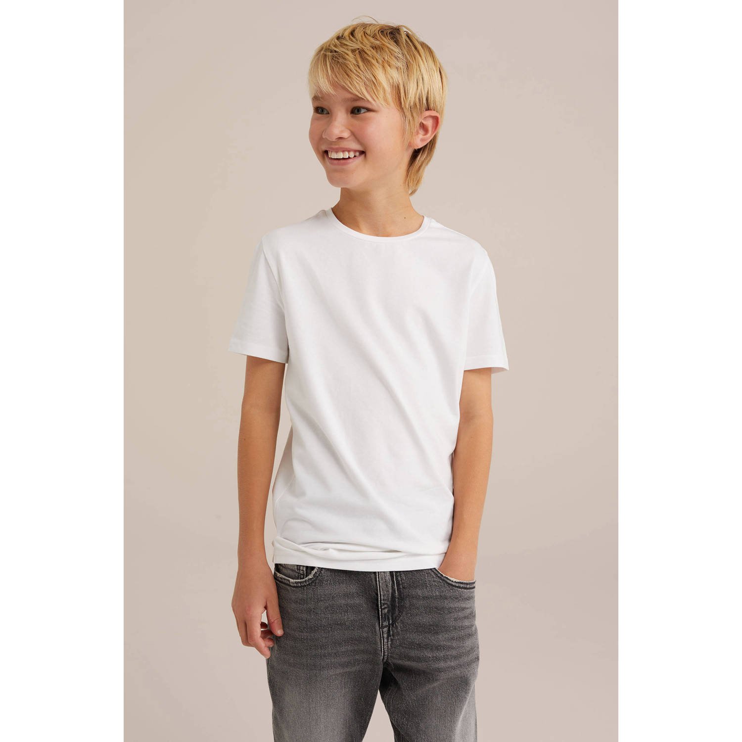 WE Fashion T-shirt set van 5 wit
