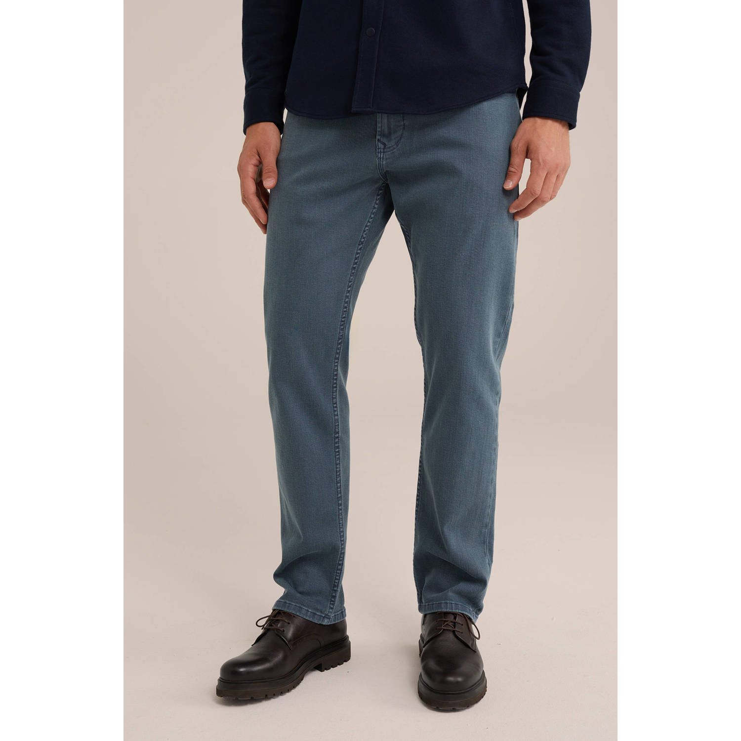 WE Fashion Blue Ridge straight fit jeans dark smoke