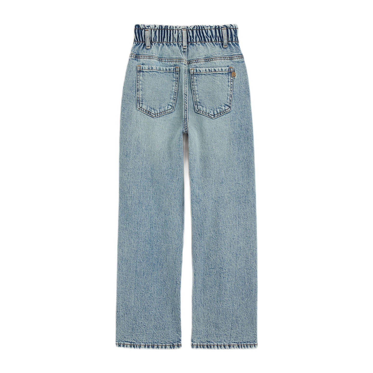 WE Fashion high waist straight leg fit jeans light blue denim