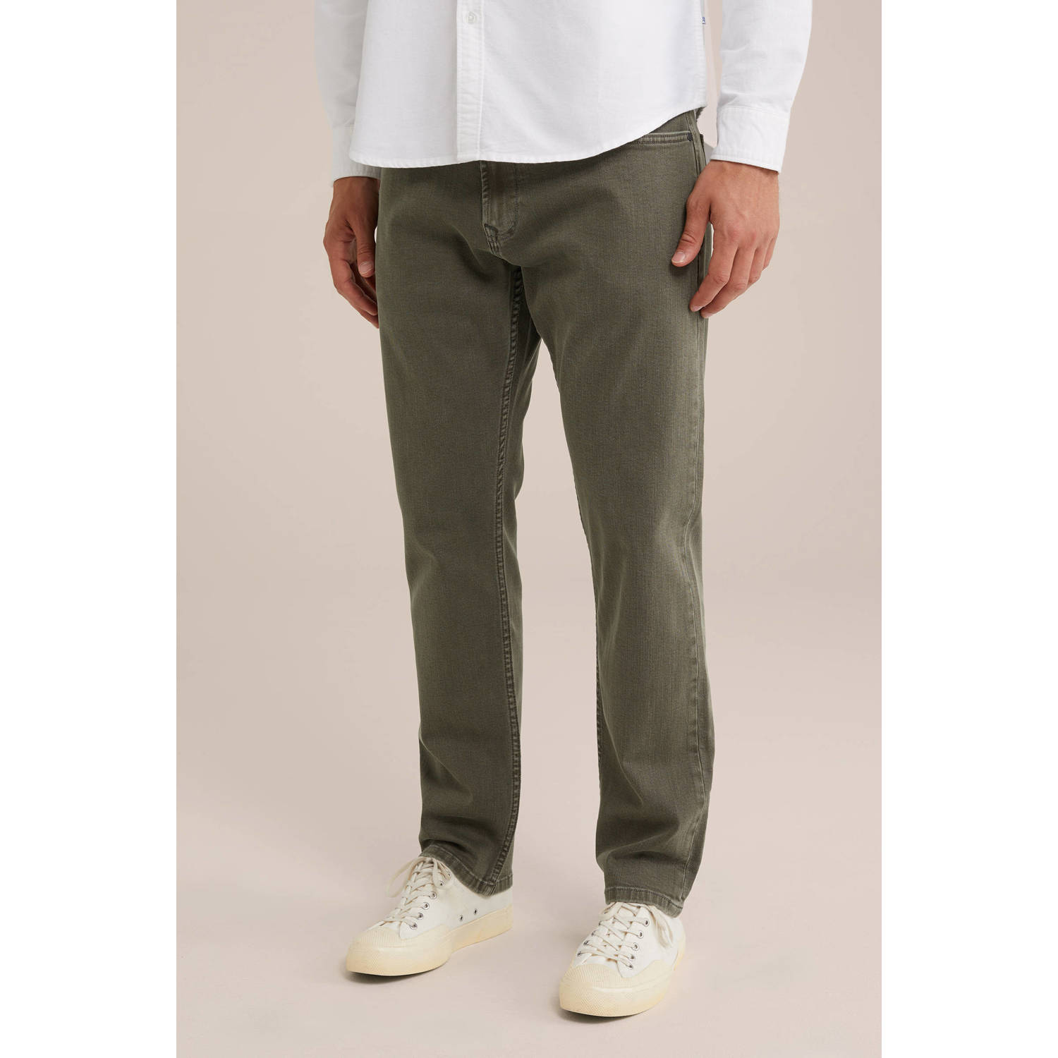 WE Fashion Blue Ridge straight fit jeans loden green