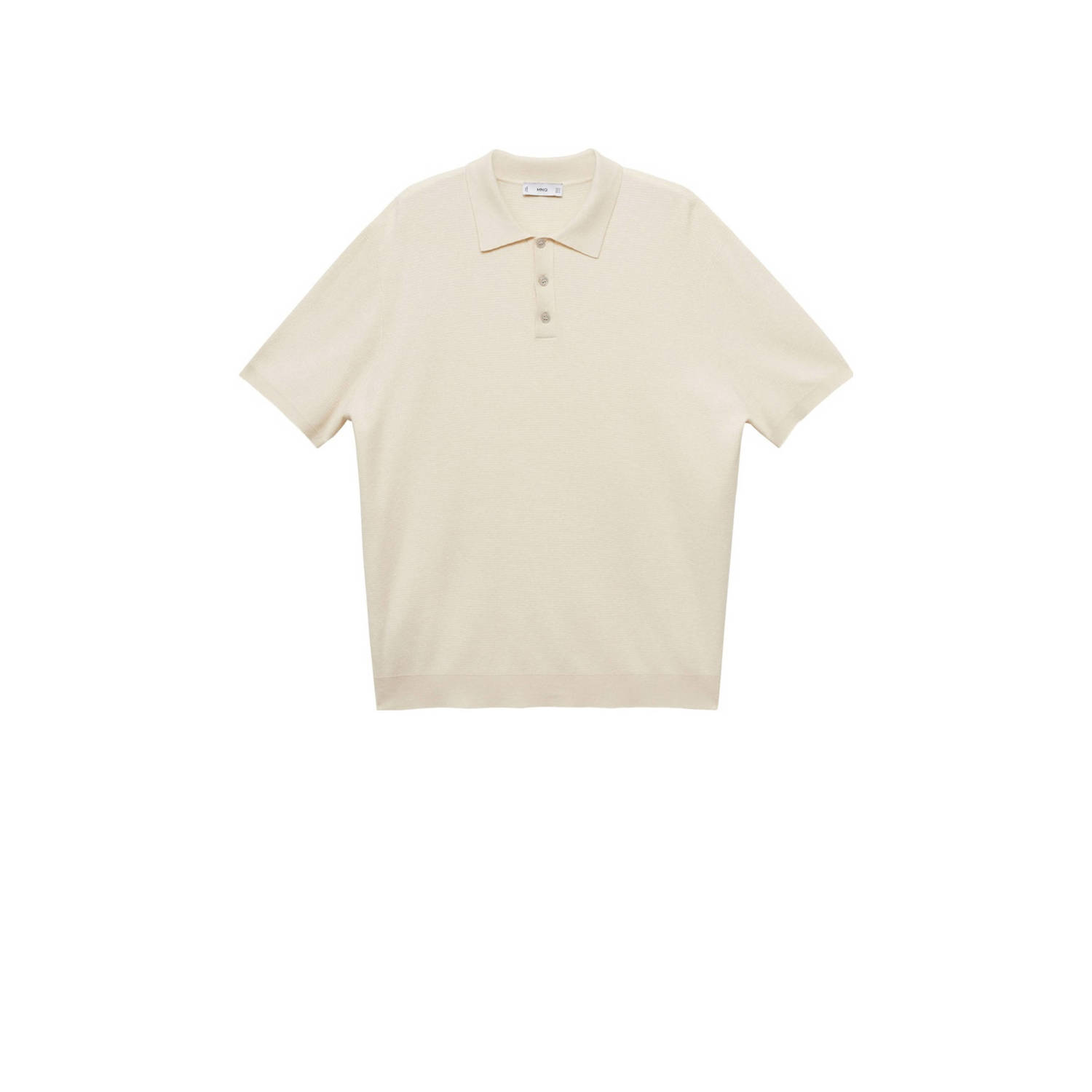 Mango Man regular fit polo naturel wit