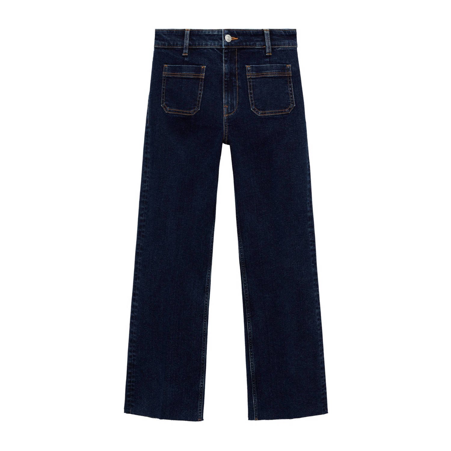 Mango cropped jeans dark blue denim