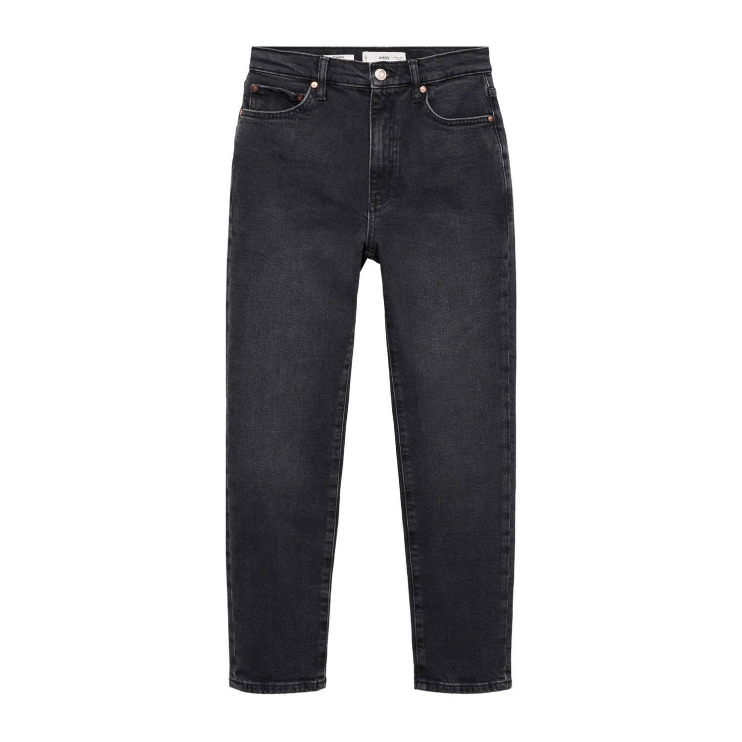 Mango cropped slim fit jeans grey denim